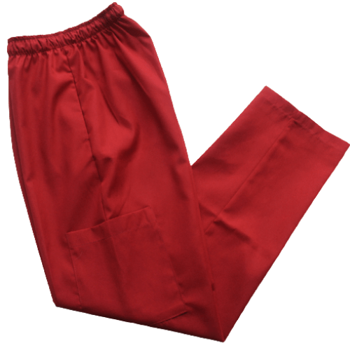 PANTALONES MEDICOS ROJOS UNIFORMES HERVY CDMX MEXICO